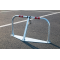 Car-park barrier hoop | foldable with padlock | hot-dip galvanised / | red reflecting stripes